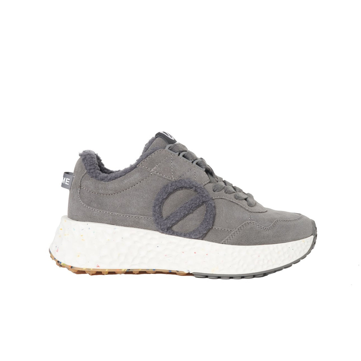 No name ファー付きブラウンスエードスニーカー　超お得品！ ムア MUA ファー スニーカー ローカット （ブラック