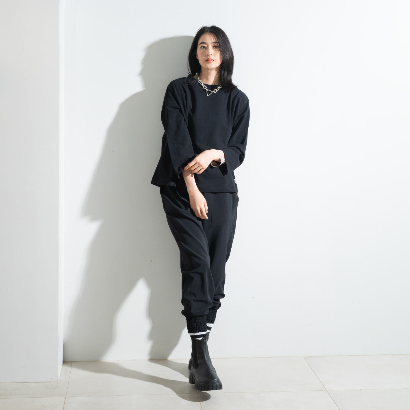 MURATA ORIGINAL9210488スワールトゥ黒27 RAW-EDGE SMOOTH LEATHER GORE BOOTS(23 Black): Y's｜THE SHOP